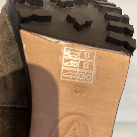 ASH Green Suede Lace Up High Heel Booties Size 39 EU/ 8 US - Picture 10 of 14